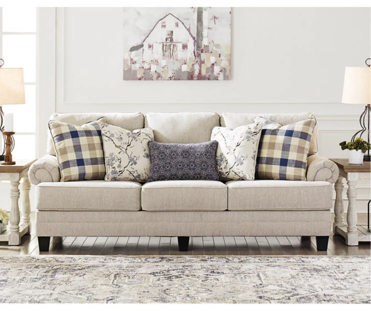 Meggett Linen Sofa - Image 3