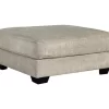Ardsley Gray Oversize Accent Ottoman