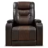 Composer Brown Faux Leather Power Recliner