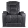 Composer Black Faux Leather Power Recliner