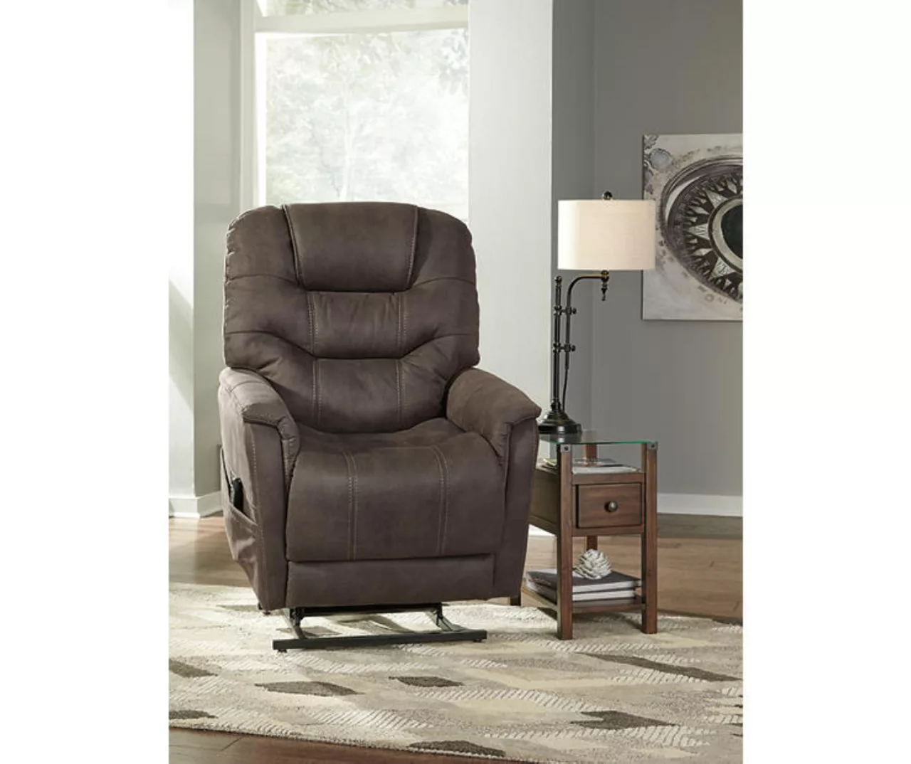 Ballister Gray Power Lift Recliner With USB Charging - Image 4