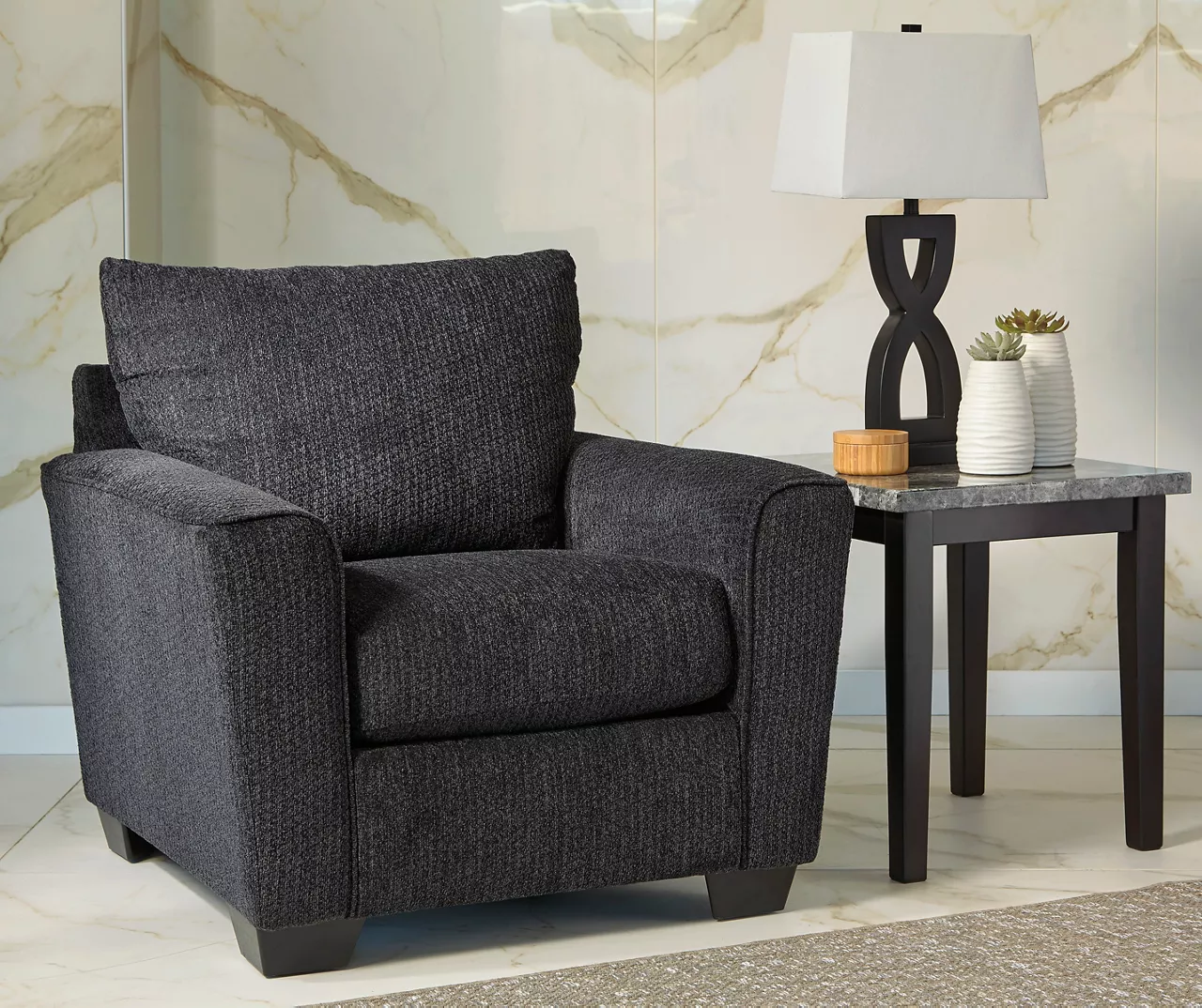 Wixon Black Armchair - Image 2