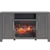 54" Gray Electric Fireplace Console