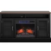 59.5" Black CoolGlow Electric Fireplace & Fan Console