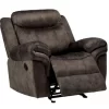 Zubaida Chocolate Velvet Glider Recliner