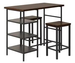 Walnut 3-Piece Pub Dining Set