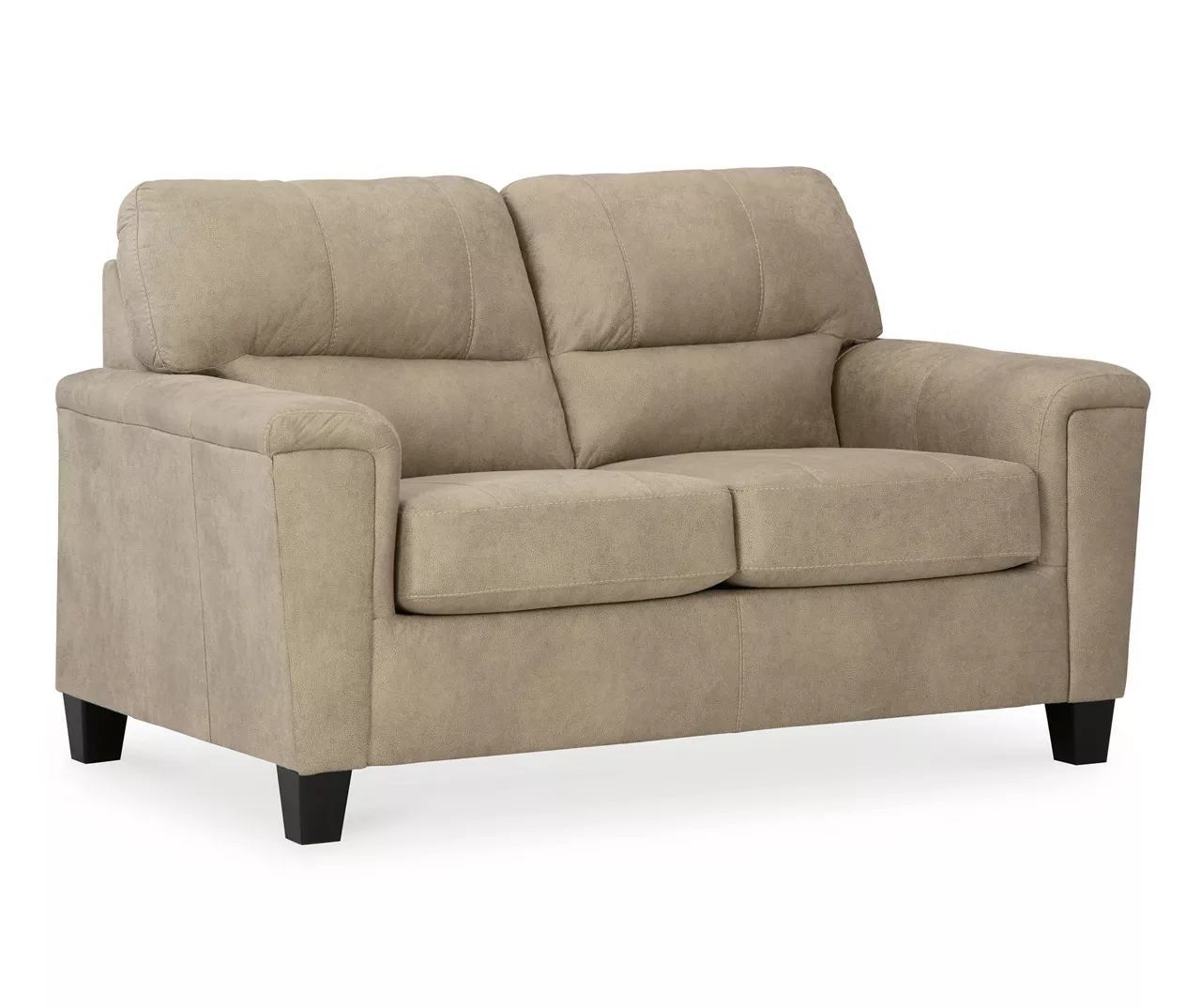 Tishen Pebble Sand Faux Leather Loveseat - Image 4