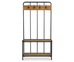 Camino Warm Honey 4-Hook Hall Tree