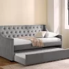 Real Living Gray Upholstered Daybed With Trundle