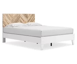 Signature Design By Ashley Piperton White Queen Panel Platform Bed