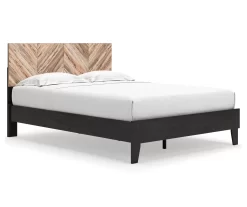 Signature Design By Ashley Piperton Black Queen Panel Platform Bed