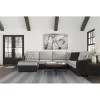 Signature Design By Ashley Bilgray Gray Faux Leather 3-Piece Sectional With Left-Facing Chaise