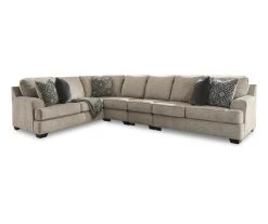 Signature Design By Ashley Bovarian Stone 4-Piece Sectional With Right-Facing Loveseat