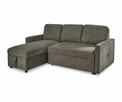 Signature Design By Ashley Kerle Charcoal Sectional With Pop-Up Bed