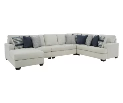 Signature Design By Ashley Lowder Stone 5-Piece Sectional With Left-Facing Chaise